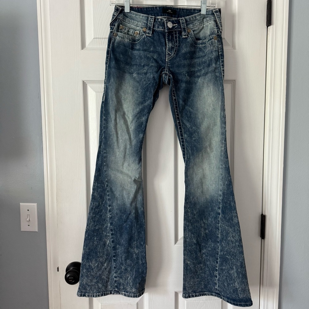 True Religion Women’s ‘Joey Low Rise Vintage Flare’ Y2K Denim Jeans Size 25
